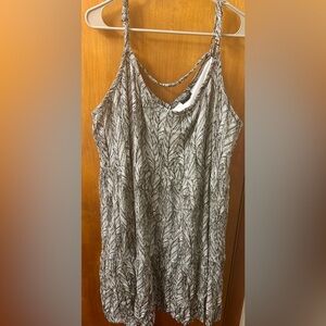 Torrid Black and White Leaf Print Dress